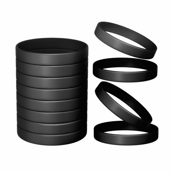Blank Solid Color Silicone Wristbands - Image 2