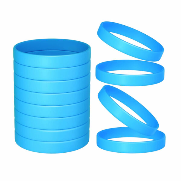Blank Solid Color Silicone Wristbands - Image 3