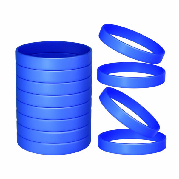 Blank Solid Color Silicone Wristbands - Image 4