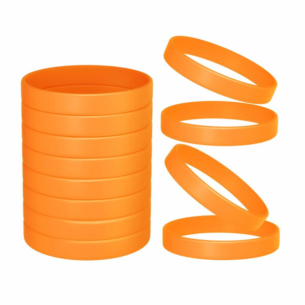 Blank Solid Color Silicone Wristbands - Image 7