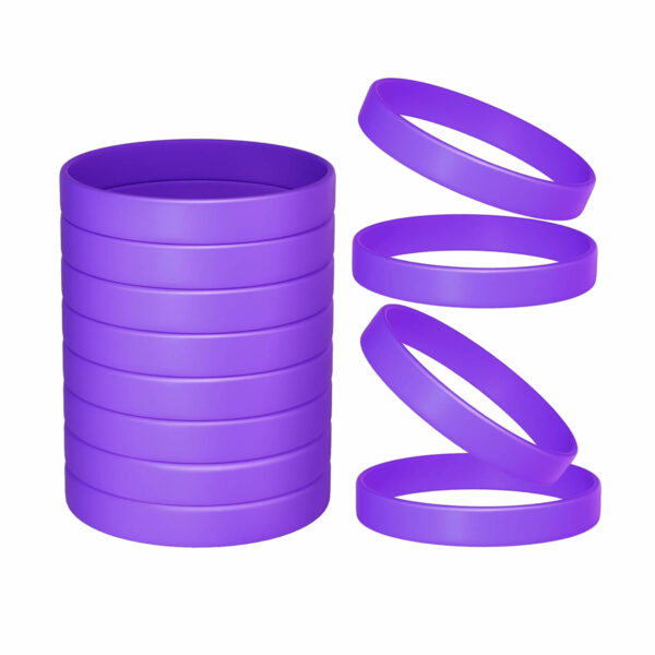 Blank Solid Color Silicone Wristbands - Image 9