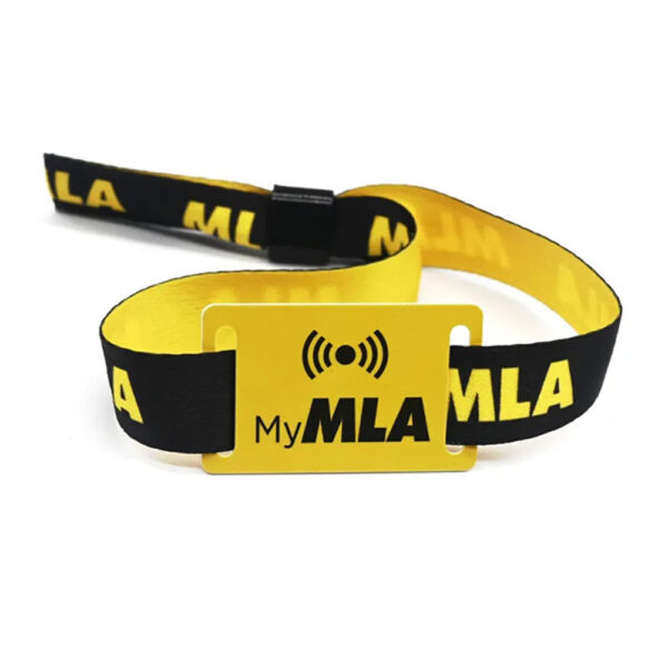 Adjustable Custom RFID Fabric Wristband with PVC RFID Tag - Image 3