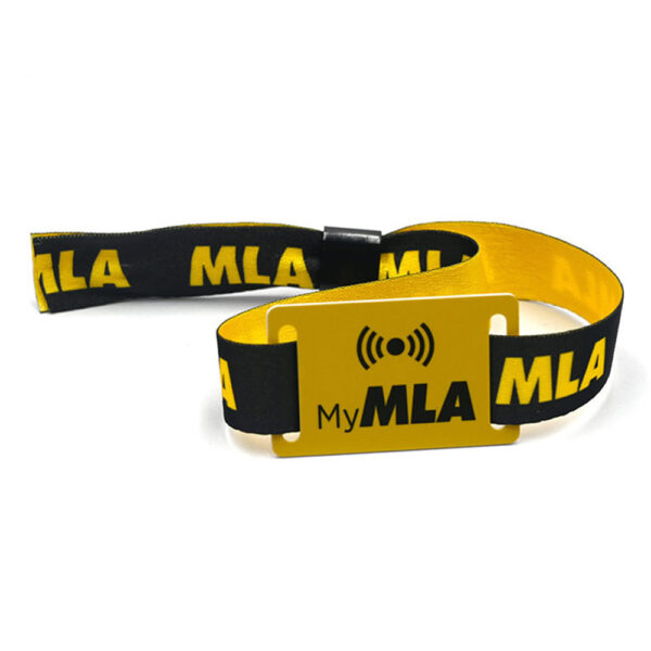 Adjustable Custom RFID Fabric Wristband with PVC RFID Tag - Image 2