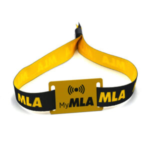 Adjustable Custom RFID Fabric Wristband with PVC RFID Tag