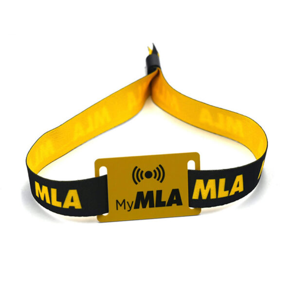Adjustable Custom RFID Fabric Wristband with PVC RFID Tag