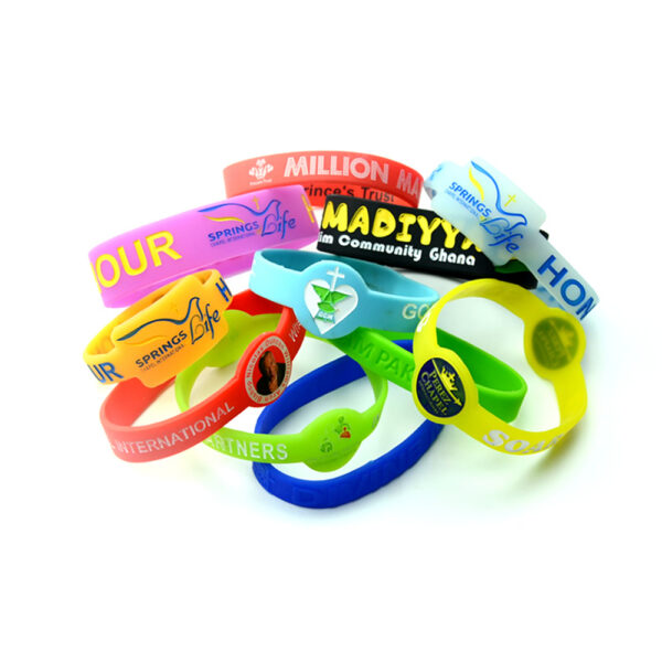 Debossed and Color Filled Nice Waterproof Silicone Bracelets - Image 4
