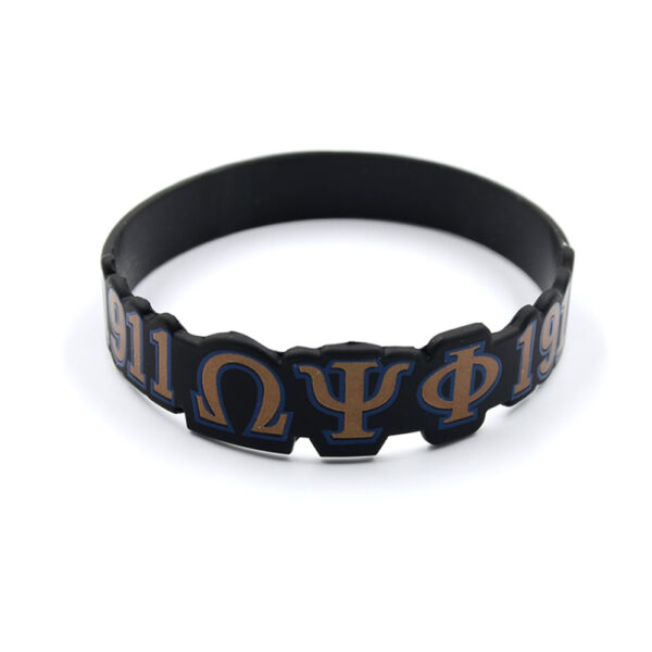 Debossed and Color Filled Nice Waterproof Silicone Bracelets - Image 11