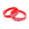 Custom Silicone Red Engraved Bracelets