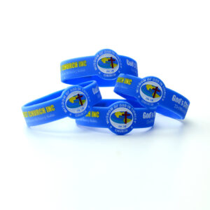 Custom Blue Silicone Personalized Bracelets