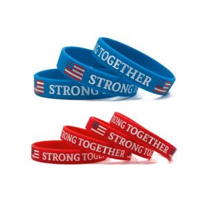 Debossed and Ink Filled Silicone Bracelets