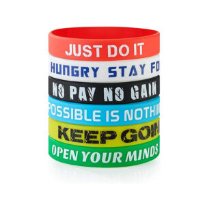 Rubber Wristbands with Custom Logo and Slogan
