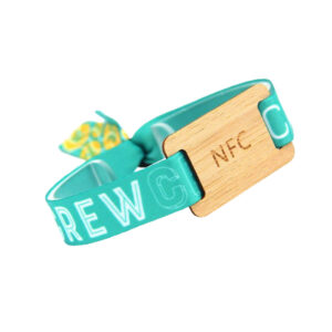 RFID Wooden Card Personalized Fabric Wristbands for Events