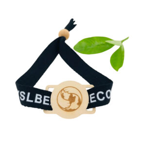 Personalized Fabric Wristbands with RFID Wooden Cards - Custom Logo Print for Event Branding