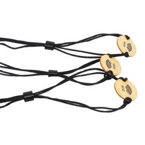 Eco-Wooden Tag RFID Fabric Bracelet - Adjustable for Adult Events & MIFARE Proximity Control