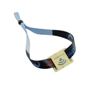 Smart IC Chip RFID Wooden Fabric Wristbands - Contactless & Personalized for Secure Entry Access Control