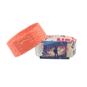 Elastic Woven RFID Wristband with Printed Design for Parties