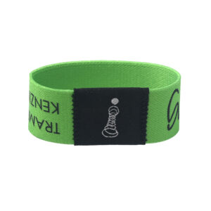 Custom Woven Cloth RFID Wristband with Elastic NFC Chip for Events