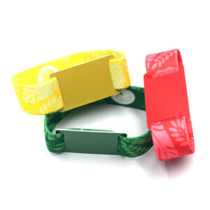Woven Cloth RFID Bracelet for Event Management with Logo Print