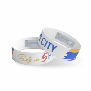 Disposable Paper Wristband with RFID Logo Printing Trade Shows